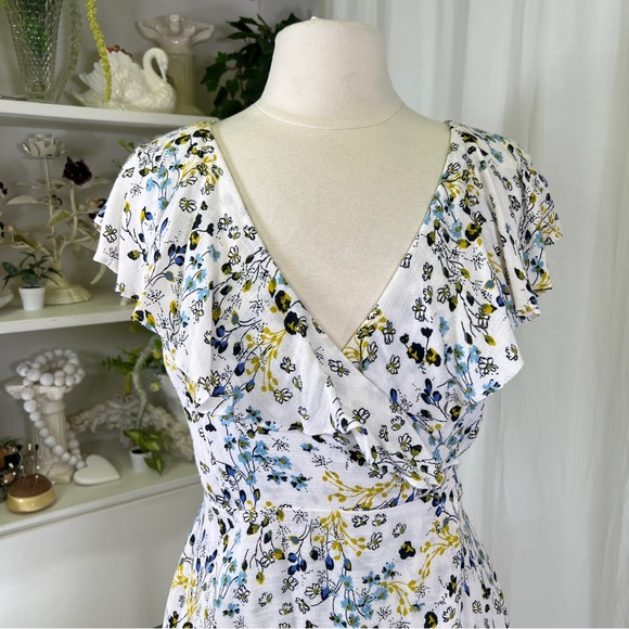 Free People French Quarter Printed Wrap Mini Dress - Picture 3 of 15